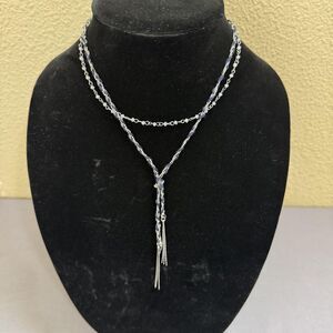 Chloe Delicate Bolo Blue Lariat Y Drop Necklace 16 In Womens Fashion Jewelry
